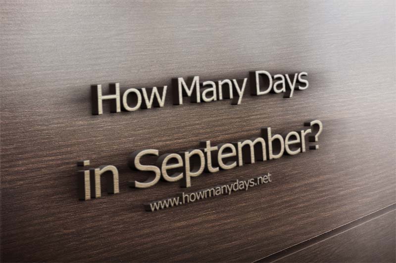 How Many Days Are In September 2023 Untildays